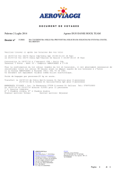 GROUPE 1 (une semaine)