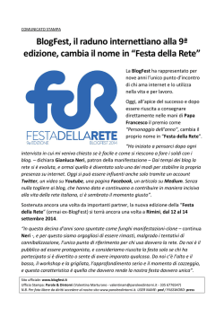 BlogFest, il raduno internettiano alla 9&ordf; edizione, cambia il nome in