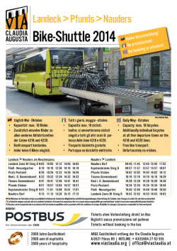 Shuttle Reschenpass - Via Claudia Augusta