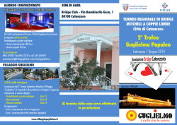 2&deg; Trofeo Guglielmo Papaleo - Associazione Bridge Catanzaro