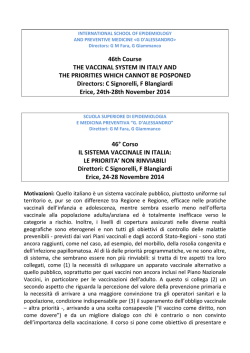 Programma - SItI - Societ&agrave; Italiana di Igiene