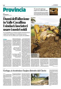 Danni di frane e alluvioni