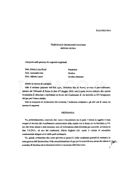 1RIBUNALE ORDINARIO Dl ROMA composta neUe