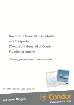 Condizioni Generali di Contratto e di Trasporto (Condizioni