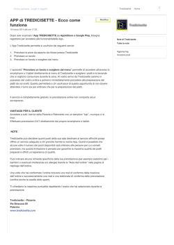 App ecco come funziona - Tredicisette Pizzeria