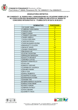 COMUNE DI POMARANCE Provincia di Pisa P.za S.Anna n&deg;1