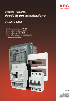 Guida rapida Prodotti per installazione Ottobre 2014