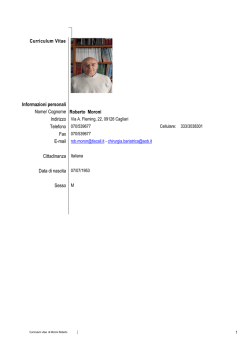 Breve curriculum vitae