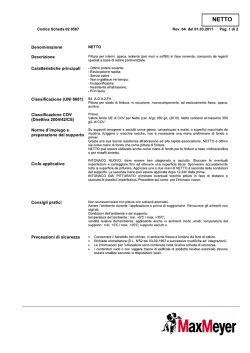 Classificazione (UNI 8681)