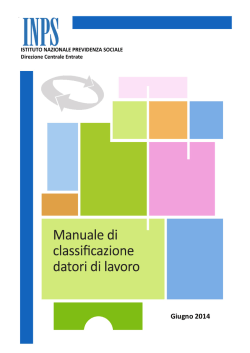 Manuale di classificazione dei datori di lavoro