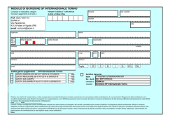 MODULO DI ISCRIZIONE GF INTERNAZIONALE