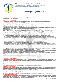 Dettagli Operativi APO