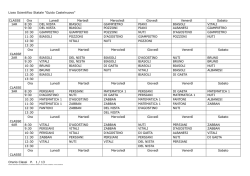 Tabelle orario definitivo - Liceo Scientifico Castelnuovo
