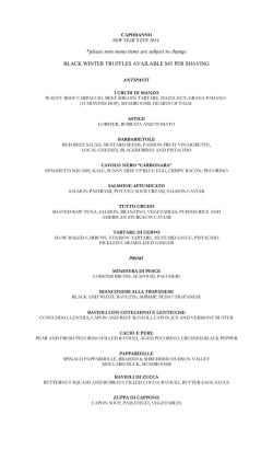 *please note menu items are subject to change BLACK