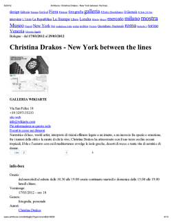 Print - Artribune: Christina Drakos