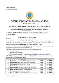 clicca per aprire - Comune di Santa Maria a Vico