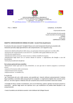 Scrutini Sec. I e II grado 22.01.15