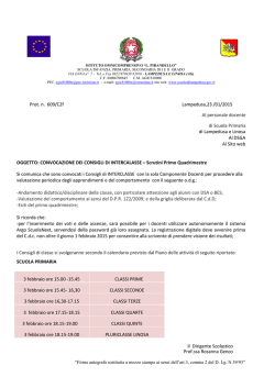 Scrutini primaria 23.01.15 - Istituto Omnicomprensivo Luigi Pirandello