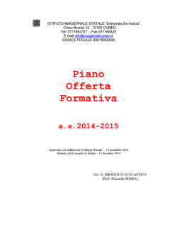 Piano Offerta Formativa - Istituto Magistrale Statale "Edmondo De