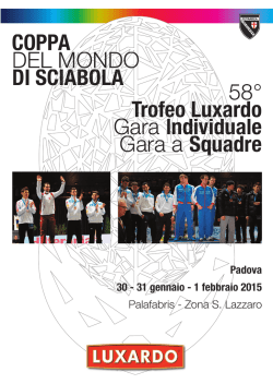 30 - 31 gennaio - 1 febbraio 2015