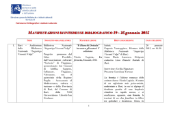 19 - 25 gennaio 2015 - Direzione Generale per i Beni Librari e gli