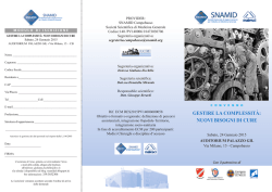 Depliant Conv. SNAMID - Ordine Assistenti Sociali Molise