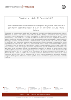 Lavoro intermittente anche in assenza dei requisiti anagrafici e