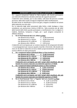 Interventi a sostegno delle Societ&agrave; 2015
