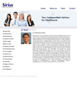 Sirius Healthcare Partners - Team - Dr