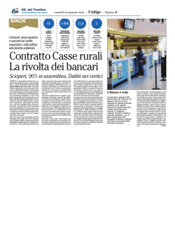 Contratto Casse rurali La rivolta dei bancari