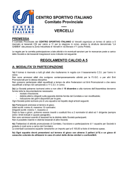 Scarica allegato - CSI COMITATO di VERCELLI