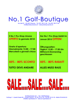 No.1 Golf-Boutique - S+M Sportswear Ltd.