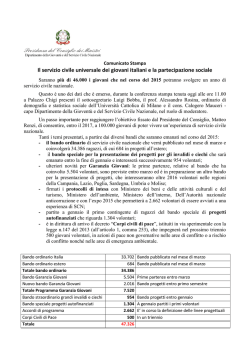 Il servizio civile universale dei giovani italiani e la partecipazione