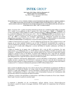 MITTEL S - Intek Group Spa