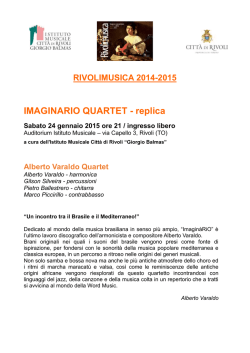 Il prossimo concerto - Istituto Musicale Citt&agrave; di Rivoli