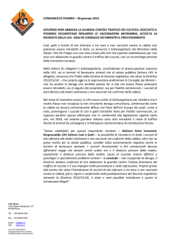 comunicato integrale