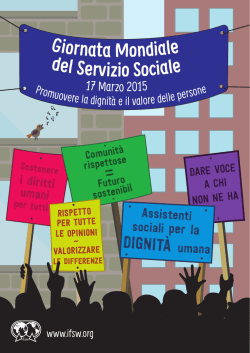 Giornata Mondiale del Servizio Sociale