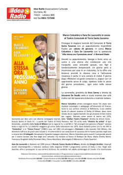 TORRE SANTA SUSANNA In scena Marco Columbro e