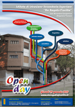 Open day - Liceo scientifico statale G. De Rogatis