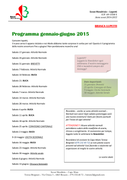 Programma - Scout Mendrisio
