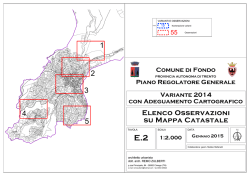 Elenco osservazioni su mappa catatstale