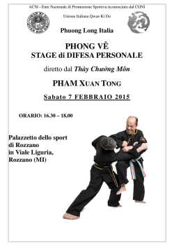 PHONG V&Ecirc; PHAM XUAN TONG - Unione Italiana Qwan Ki Do