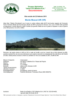 Monte Moscal Affi (VR) - Gruppo Alpinistico "Amici di S.Martino BA"