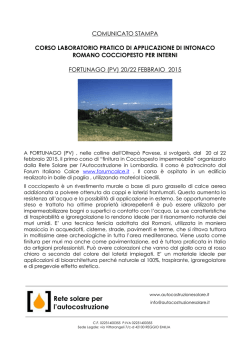 comunicato stampa cocciopesto fortunago