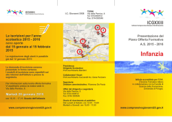 Infanzia - Istituto Comprensivo Giovanni XXIII