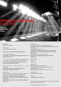 Programma open day Papigno
