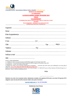 Cognome : &hellip;.........................................................