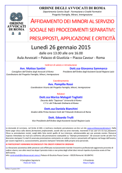 Affidamento dei minori al servizio sociale nei procedimenti separativi