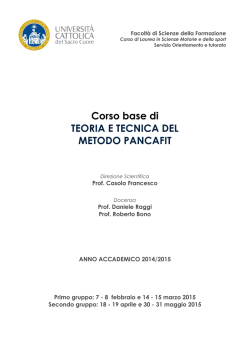 Bando - Universit&agrave; Cattolica del Sacro Cuore