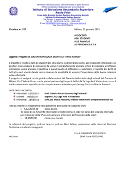 Istituto di Istruzione Secondaria Superiore Paolo Frisi Circolare nr